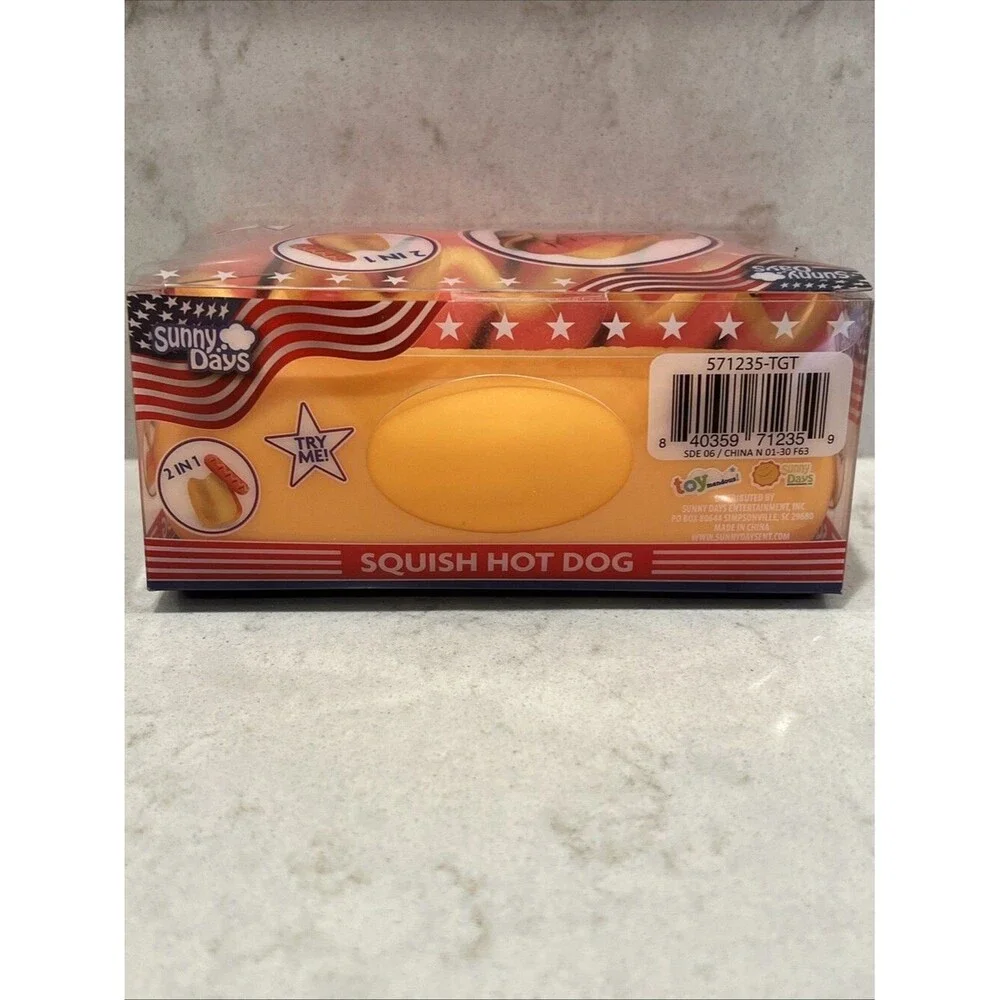 Sunny Days Squeeezy Hot Dog Fidget Toy
